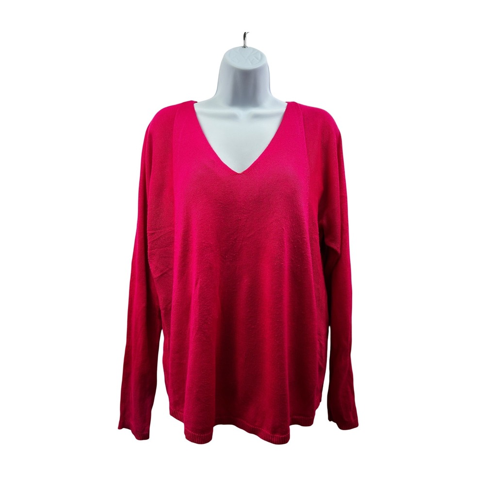 Lilly Pulitzer Lightweight Knit Sweater Wmns L Pink Acrylic Pullover Barbiecore
